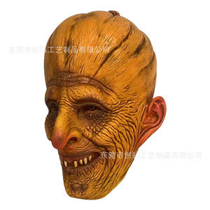 Pour <span class=keywords><strong>Amazon</strong></span> Masque de citrouille en latex effrayant exclusif pour Halloween Noël Pâques-Costume de Cosplay d'horreur pour les fêtes et le carnaval - Product Image 5