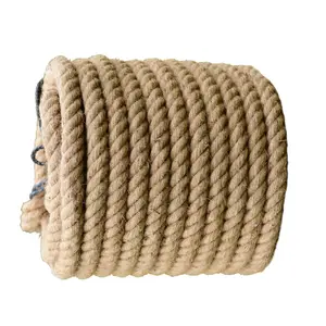 Wholesale Manufacturers produce braided 3 strands 15 mm jute rope