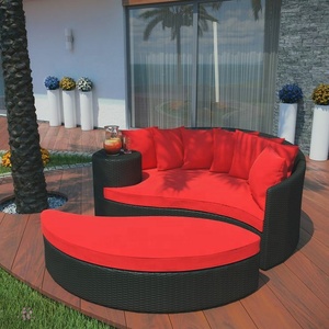 <span class=keywords><strong>Lettino</strong></span> <span class=keywords><strong>prendisole</strong></span> matrimoniale moderno salvaspazio per esterni, divano letto in rattan per giardino, patio e piscina, resistente a tutte le intemperie - Product Image 5