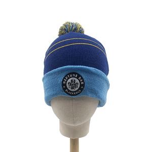 หมวกไหมพรมสำหรับผู้ชายผู้หญิง,หมวกบีนนี่ฤดูหนาวฮิปฮอปสีสันสดใส - Product Image 2