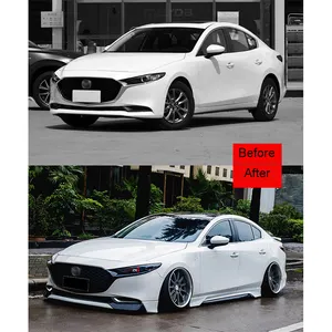 Runde New Arrival ABS Material For 2021 Mazda 3 Upgrade Axela Style Body Kit Front Lip Side Skirt Rear Diffuser