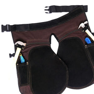 Delantales de herrero de cuero profesionales al por mayor Delantal de herrero reutilizable duradero y resistente del último diseño Color negro - Product Image 2