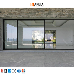 Wanjia ประตูบานเลื่อนกระจกอลูมิเนียมเคลือบสองชั้น4แผงด้านนอก AS2047ประตูระเบียงประตูบานเลื่อน - Product Image 2