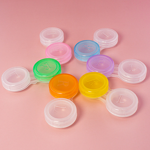 Không thấm nước đầy màu sắc trong suốt rõ ràng liên hệ với ống kính lưu trữ trường hợp cho hàng ngày màu liên hệ với ống kính du lịch trường hợp nhựa - Product Image 4