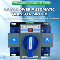 Commutateur de transfert automatique ATS 2P 2 pôles monophasé 63A 125A AC 230V intelligent à double alimentation modulaire pour générateur