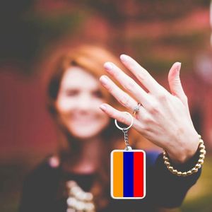 Wholesale Custom Armenia Keychain Acrylic Material Double-Sided Printing Exquisite Workmanship - Product Image 3