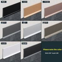 Fan Da grosir 6cm Titanium dinding Baseboard 4cm aluminium Alloy Skirting Line Stainless Steel sudut garis aksesoris lantai