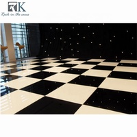 Panneau de piste de danse circulaire pour mariage, emboîtable, blanc brillant, en bois, portable
