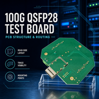 Kits de développement de cartes de test pour signal optimisé 100G QSFP28, pour la mesure du diagramme oculaire et des performances BER des modules optiques