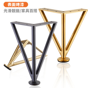 Furniture Leg 201 Stainless Steel Trident Gold Plated Modern Cabinet Support Heavy Duty - Product Image 2