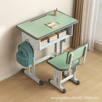 Meubles d'école en métal minimalistes modernes, ensemble bureau et chaise pour enfants pour les devoirs à la maison