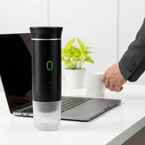 Cafetera Automática Semiautomática de Acero Inoxidable, Cafetera de Viaje a Batería con Bomba de Calentamiento Inalámbrica para Cápsulas - Product Image 1