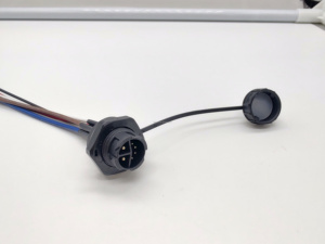 2 + 4针推锁IP67防水公面板连接器18AWG + 24AWG户外发光二极管液晶广告显示器线束 - Product Image 2