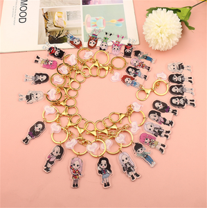 Llavero personalizado 2D, imagen de doble cara impresa, sublimación personalizada, color brillante, transparente, blanco, bonito, acrílico, Anime - Product Image 1