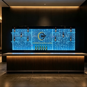 Paravent moderne en acrylique découpé au laser avec LED, effet bulles d'eau, panneau translucide, design pliable pour cloison décorative - Product Image 4