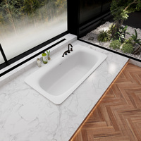 Baignoire autoportante en pierre artificielle à surface solide – Baignoire de trempage colorée et écologique pour projets d'appartements, villas et hôtels