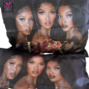 Sacs en satin personnalisés MUYANG pour extensions de cheveux, sacs en polyester de haute qualité avec fermeture éclair - Product Image 5