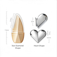 Couteau à sourcils en acier inoxydable en forme de cœur étoilé OEM/ODM, à pointe carrée, rasoir personnalisé pour le façonnage des sourcils