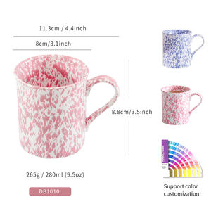 Percikan Kustom Cangkir Kopi Speker Cangkir Kopi Porselen Percikan Tinta Cangkir Kopi Keramik Mug Bintik - Product Image 6