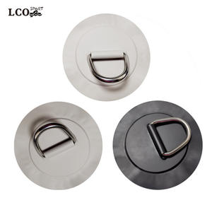 Boucle en D en acier inoxydable avec grand patch rond en PVC pour fixation sur planches de surf, accessoires de yacht, kayaks, planches de SUP et matériel marin - Product Image 2