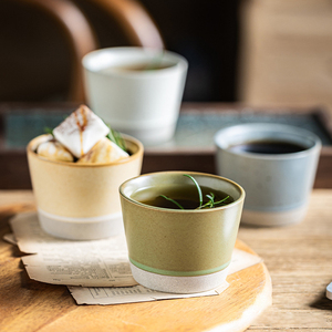 Tasse à eau en porcelaine en gros 160 ml, tasse à café expresso en grès pour restaurant et hôtel, tasse créative en céramique pour thé au lait - Product Image 1
