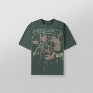 YA Hombres Deportes de verano Fitness Camiseta de algodón de manga corta de gran tamaño Gimnasio Correr Entrenamiento Joggers Impresión en barbecho - Product Image 1