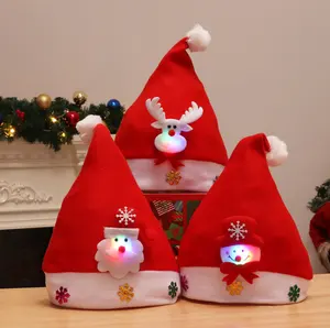 Nuovo Arrivo Caldo Carino Renna Pupazzo di Neve Regali di Natale Cofano HA PORTATO I Bambini Dei Capretti di Natale Cappello Di Natale