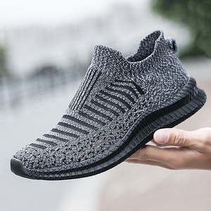 Men's Sporty Luxury Lightweight Anti-<b>slip</b> Casual <b>Sneakers</b> Outdoor Walking Running Shoes Mesh Stretch Fabric <b>Slip</b>-<b>On</b> Design - Product Image 2