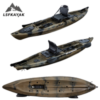 Kayak LSF 3,66 m Mirage Pro Angler 12, modèle 1 personne, tapis antidérapant, léger, écologique, HDPE, pêche, surf, dérive