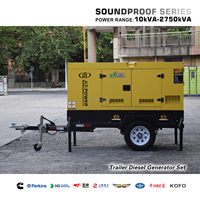 Hervorragender 30-kVA-Silent-Dieselgenerator mit 3 Phasen, offenem Rahmen, mobilem Anhänger, ATS und Yangdong-Motor für kommerzielle Notstromversorgung