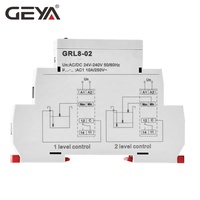 Interrupteur de contrôle de niveau sur rail DIN GEYA GRL8-02 avec sonde de niveau d'eau, relais de commande CC AC/DC24-240V pour interrupteur basse tension