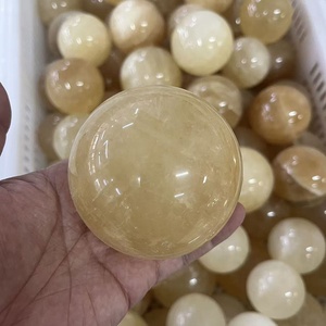 Venta al por Mayor de Bolas de Calcita Amarilla Natural de 8 cm, Pulimentadas, de Alta Calidad, para Decoración, Bola de <span class=keywords><strong>Cristal</strong></span> - Product Image 3