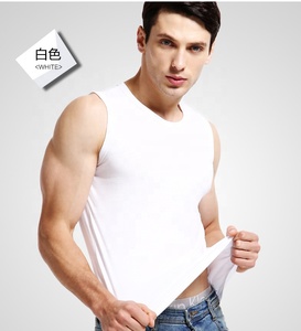Factory Supply Mens White <strong>Black</strong> Cotton Muscle <strong>Vests</strong> Thermal Tank <strong>Top</strong> - Product Image 3