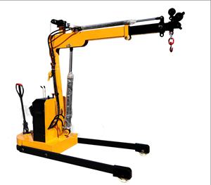 Nuova Gru Mobile Idraulica Completamente Elettrica in Acciaio, Capacità <span class=keywords><strong>2</strong></span> Tonnellate, Altezza di Sollevamento 4 Metri, Rotante, con Accessori per Carrello Elevatore Integrato - Product Image 3