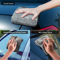 Kit de nettoyage automobile professionnel 7 pièces, serviettes en microfibre anti-rayures avec sac portable, ensemble d'outils de lavage de voiture de qualité supérieure