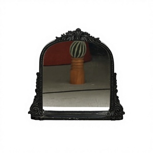 Espejo de Escritorio con Marco de Madera Estilo Art Deco, Espejo de Maquillaje con Soporte para Decoración del Hogar, Color Negro, Venta al por Mayor Disponible - Product Image 2
