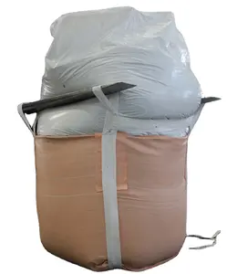 1000kg High quality UV treated China circular PP big Jumbo bag FIBC fully belt type packing for building material and powder
