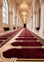 Tapis sur mesure OEM ODM de qualité supérieure, fabriqués en Chine, pour mosquées islamiques et tapis de prière tuftés à la main en laine.