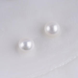 Perles de Zhuji en gros, perles d'eau douce de 10-11 mm, forme bouton, assorties, perles en vrac pour la fabrication de boucles d'oreilles, matériau plat pour le bricolage - Product Image 3
