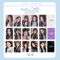 Lot de 5 cartes ILLIT Super Real Me Lucky Card, mini photocarte Illit, carte bonus Kpop, carte de séance autographiée, carte postale commémorative pour fans