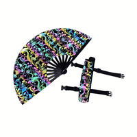 Support de ventilateur personnalisé de 33 cm, accessoires de rave Pride, étui de ventilateur réfléchissant pour fête