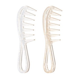 Peine de Dientes Anchos Playboy para Peinado, Grande, Dorado y Plateado Brillante, Clásico, para Adultos - Product Image 4