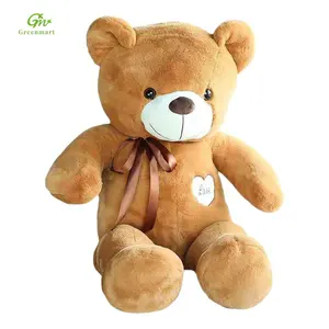 Greenmart Oem Odm Love Teddy Plush Toy Girl Valentine's Day Gift Child Comfort Large Teddy Bear Throw Pillow Manufacture