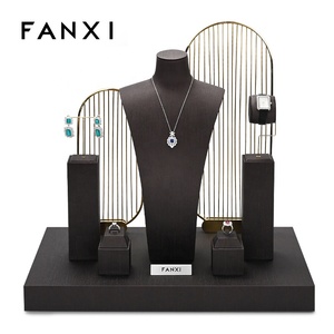 Fanxi Tùy Chỉnh Đồ Trang Sức Sang Trọng Hiển Thị Đứng Chủ Vòng Đeo Tay Vòng Cổ Vòng Bông Tai Chủ Trang Sức Hiển Thị Đứng Bộ - Product Image 2