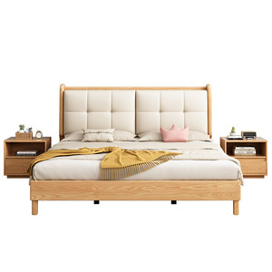 เตียงไม้จริง Hengke Furniture ขนาด 1.8 ม. สำหรับห้องนอนคู่ ดีไซน์ทันสมัยเรียบง่าย ทำจากไม้เบิร์ช แข็งแรงทนทาน - Product Image 3