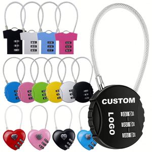 Custom Combination <b>Padlocks</b> Wholesale Heart Shaped Love <b>Padlock</b> Zinc Alloy Gym Locker Mini Password Chain with Logo - Product Image 1