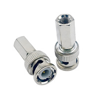 Connecteur coaxial hexagonal BNC mâle RG6/RG59 à souder entièrement métallique pour câblage de caméra AHD CVI TVI CVBS
