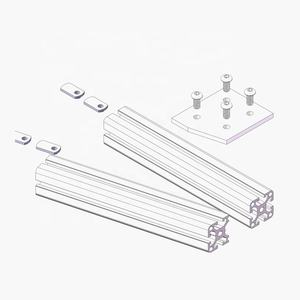 Venta Directa de Fábrica Original, Placa de Unión de Ángulo de 15 Grados, Serie 40, 80x94 mm, 4 Orificios, para <span class=keywords><strong>Barra</strong></span> Hueca de <span class=keywords><strong>Aluminio</strong></span> con Ranura en T de <span class=keywords><strong>40x40</strong></span> - Product Image 3