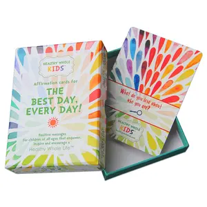 Cards Customized Factory Eco-Friendly Top Quality Personalized Daily Custom Box 50 Positive Deck Mind Printing Affirmation Cards For Kids