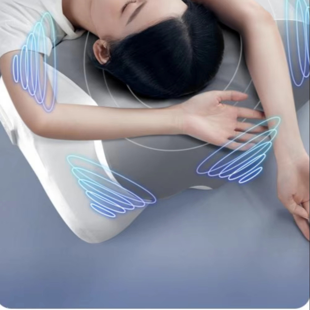 Wireless Music Sleep Pillow, Built-in Bone Conduction Speaker with Soothing White Noise for Daily Rest